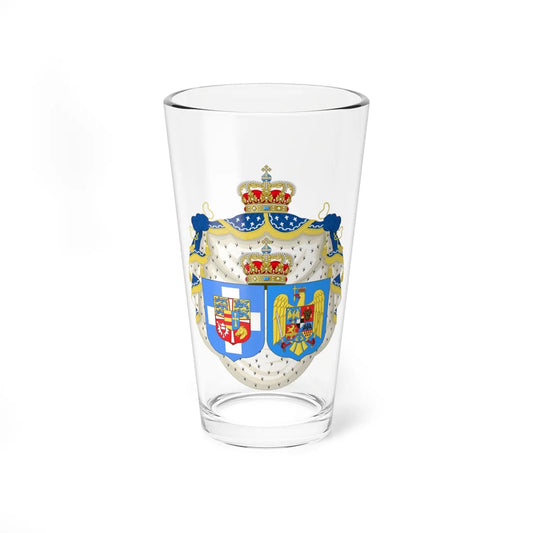 Coat of Arms of Elisabeth of Romania (Denmark) (Coat of Arms) Pint Glass 16oz 16oz - Go Mug Yourself
