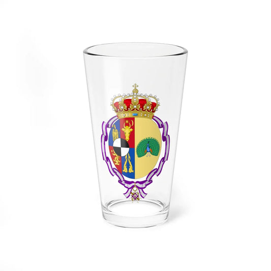 Coat of Arms of Elisabeth of Romania Order of María Luisa (Oman) (Coat of Arms) Pint Glass 16oz 16oz - Go Mug Yourself