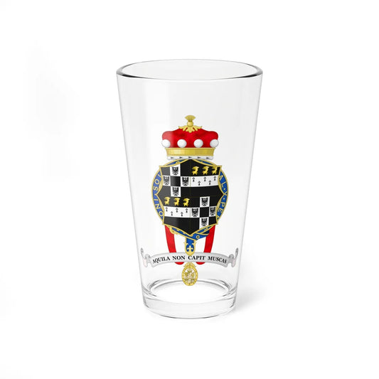Coat of Arms of Eliza Baroness Manningham-Buller (Spain) (Coat of Arms) Pint Glass 16oz 16oz - Go Mug Yourself