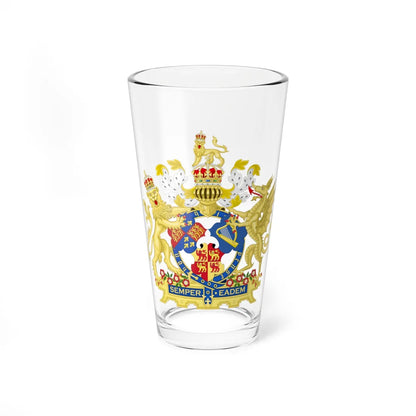 Coat of Arms of Elizabeth I of England 1558-1603 Three Shields Variant 1 (England) (Coat of Arms) Pint Glass 16oz 16oz - Go Mug Yourself