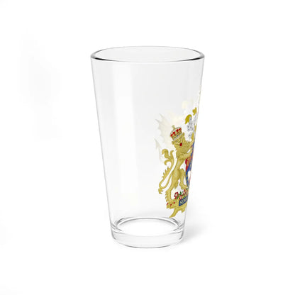 Coat of Arms of Elizabeth I of England 1558-1603 Three Shields Variant 1 (England) (Coat of Arms) Pint Glass 16oz - Go Mug Yourself