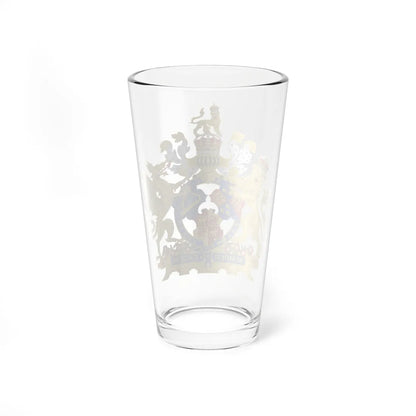 Coat of Arms of Elizabeth I of England 1558-1603 Three Shields Variant 1 (England) (Coat of Arms) Pint Glass 16oz - Go Mug Yourself