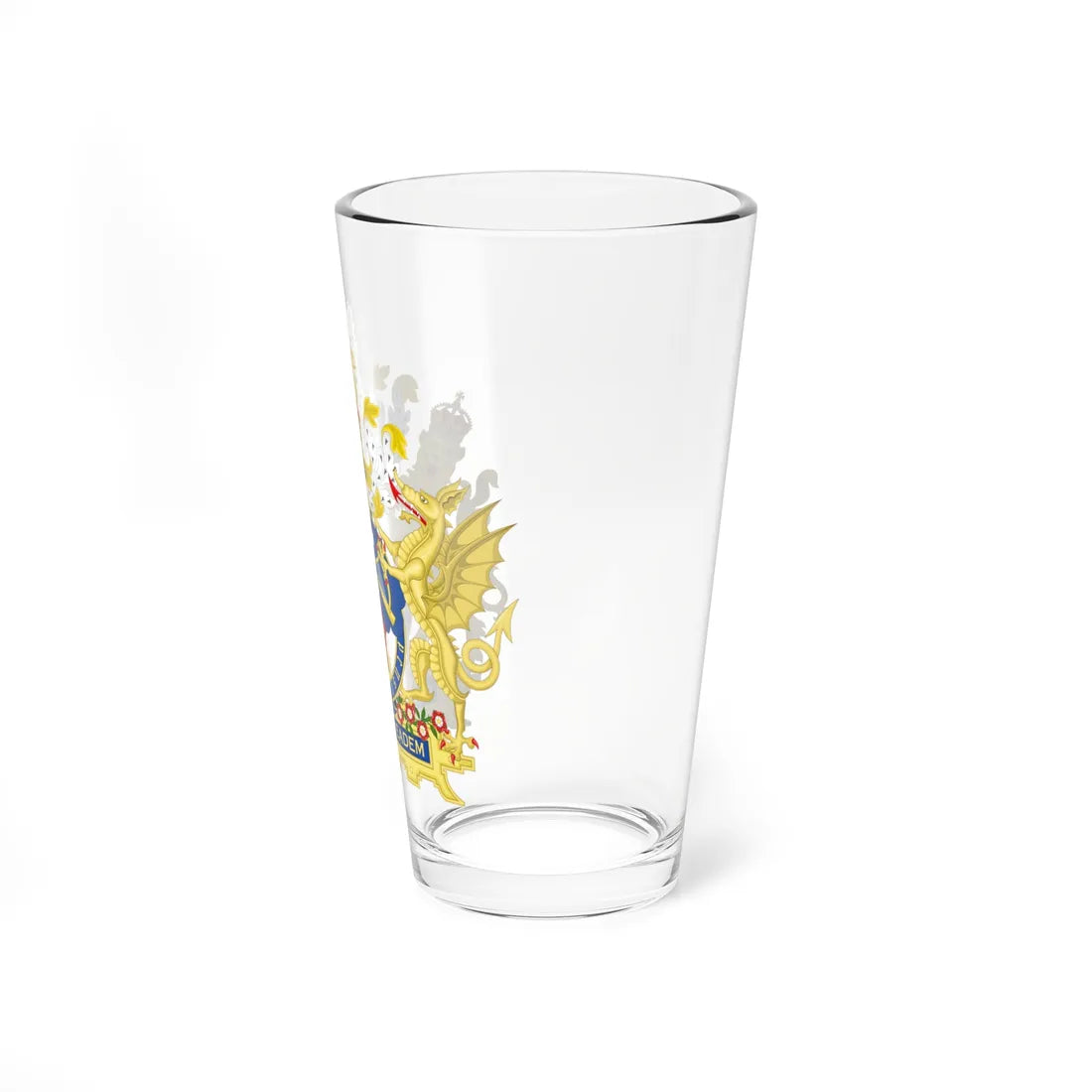 Coat of Arms of Elizabeth I of England 1558-1603 Three Shields Variant 1 (England) (Coat of Arms) Pint Glass 16oz - Go Mug Yourself
