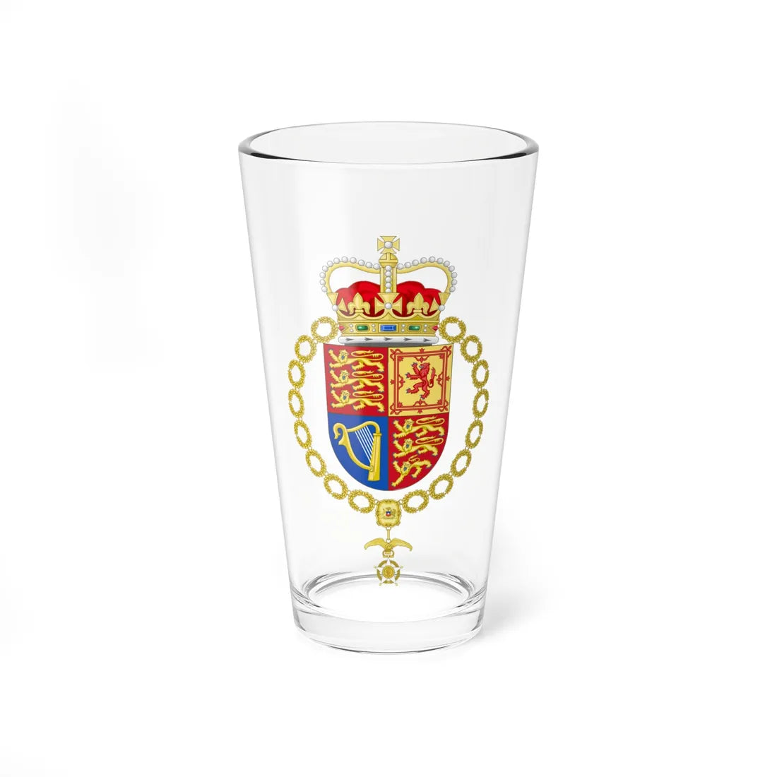 Coat of Arms of Elizabeth II Chilean Order of Merit (Chile) (Coat of Arms) Pint Glass 16oz 16oz - Go Mug Yourself