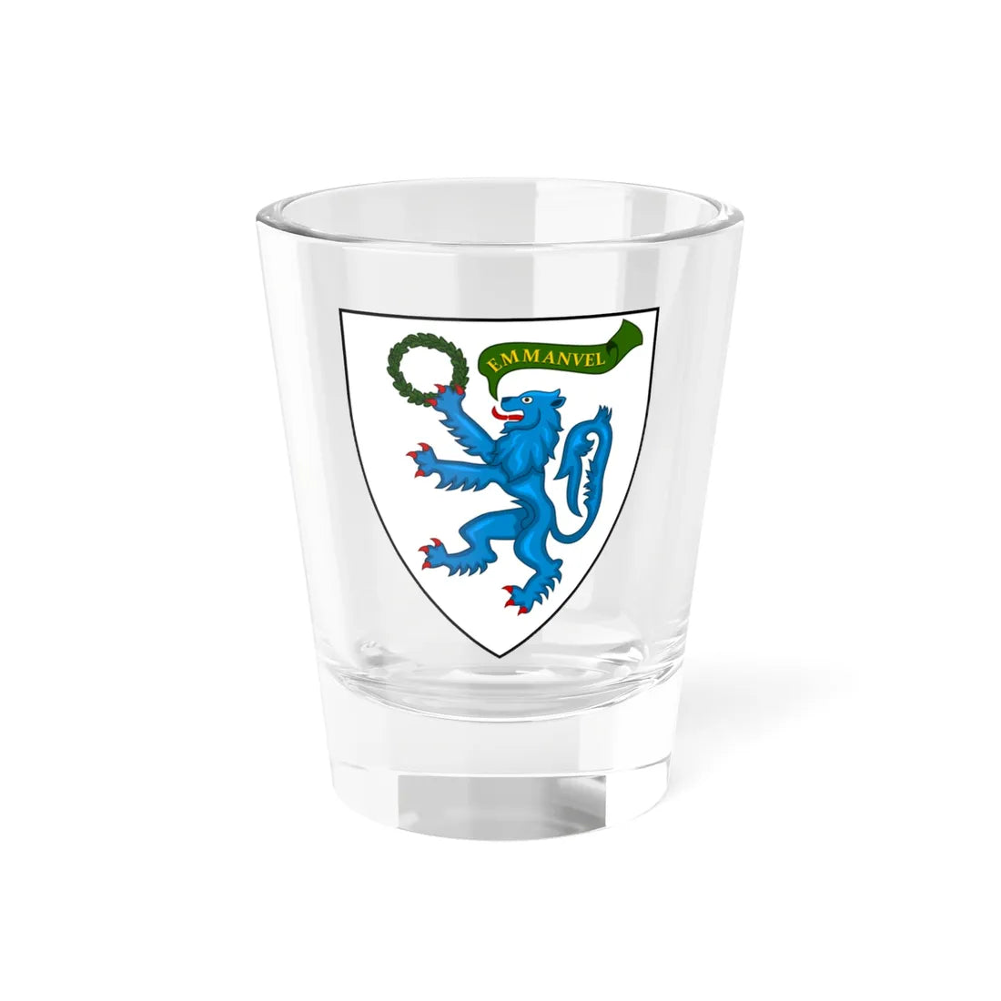 Coat of Arms of Emmanuel College Cambridge (England) (Coat of Arms) Shot Glass 1.5oz 1.5oz - Go Mug Yourself