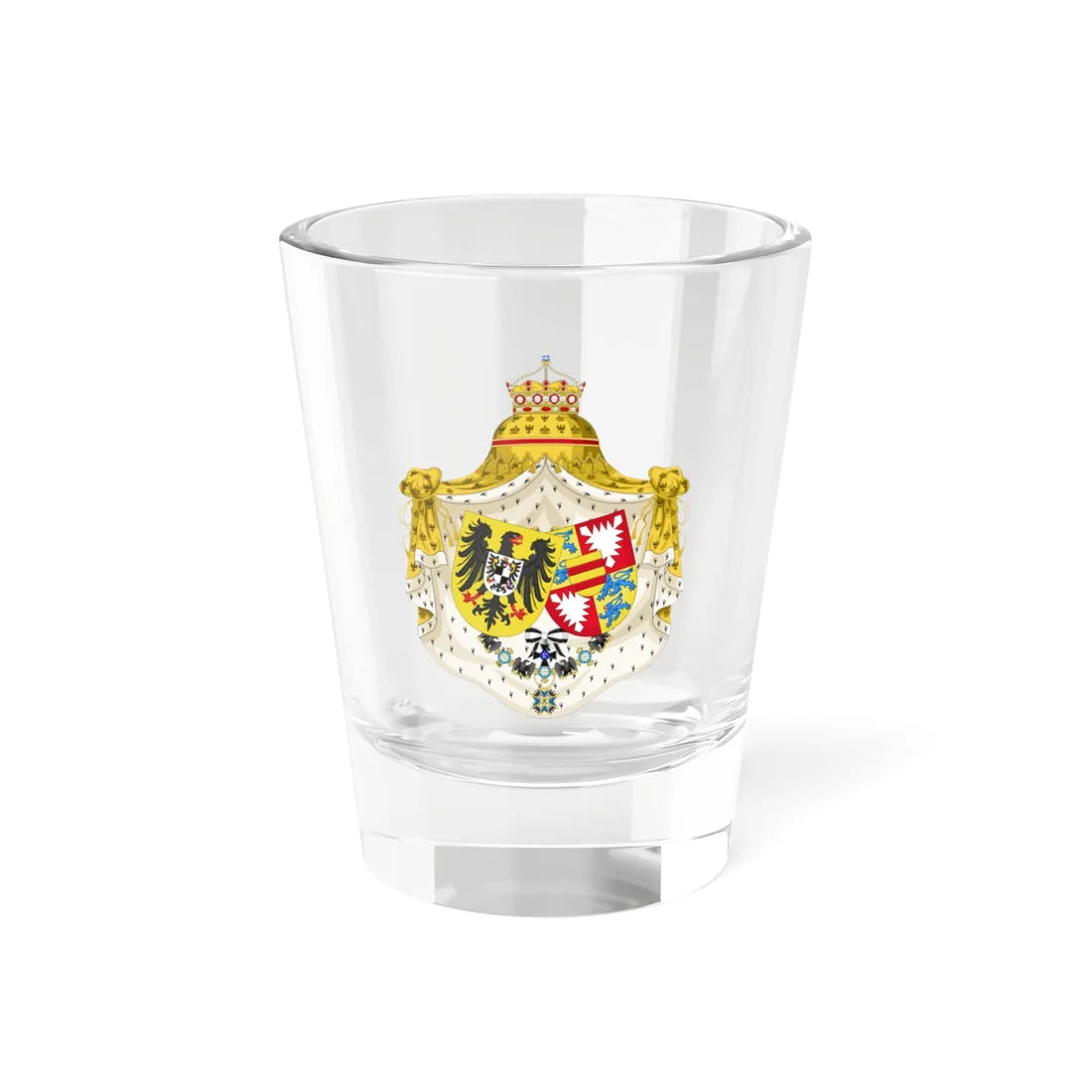 Coat of Arms of Empress Augusta Victoria (Germany) (Coat of Arms) Shot Glass 1.5oz 1.5oz - Go Mug Yourself