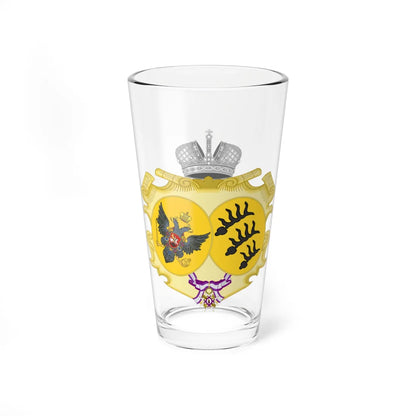 Coat of Arms of Empress Maria Feodorovna of Russia Order of Maria Luisa (Germany) (Coat of Arms) Pint Glass 16oz 16oz - Go Mug Yourself