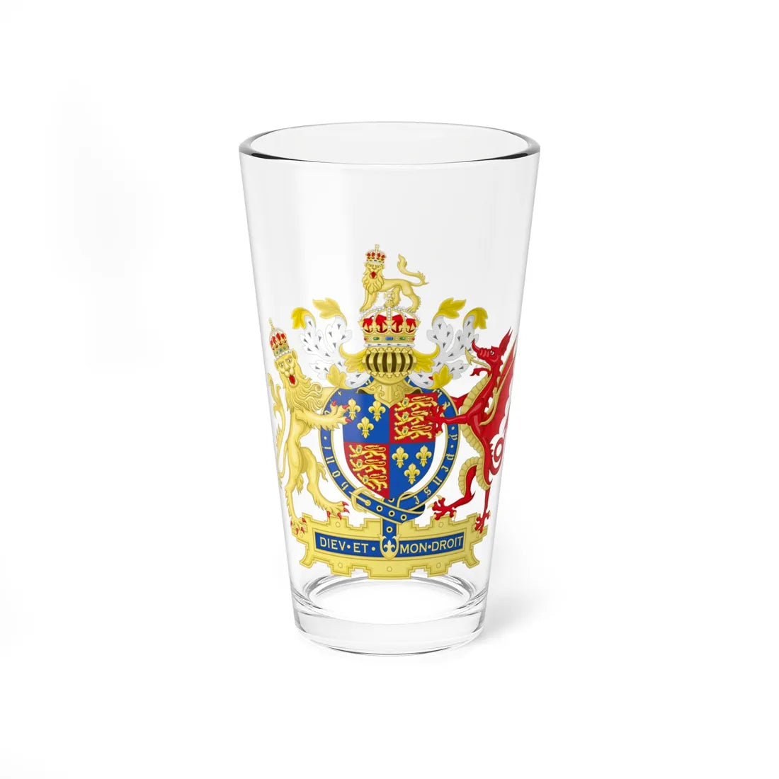 Coat of Arms of England 1509-1554 (England) (Coat of Arms) Pint Glass 16oz 16oz - Go Mug Yourself