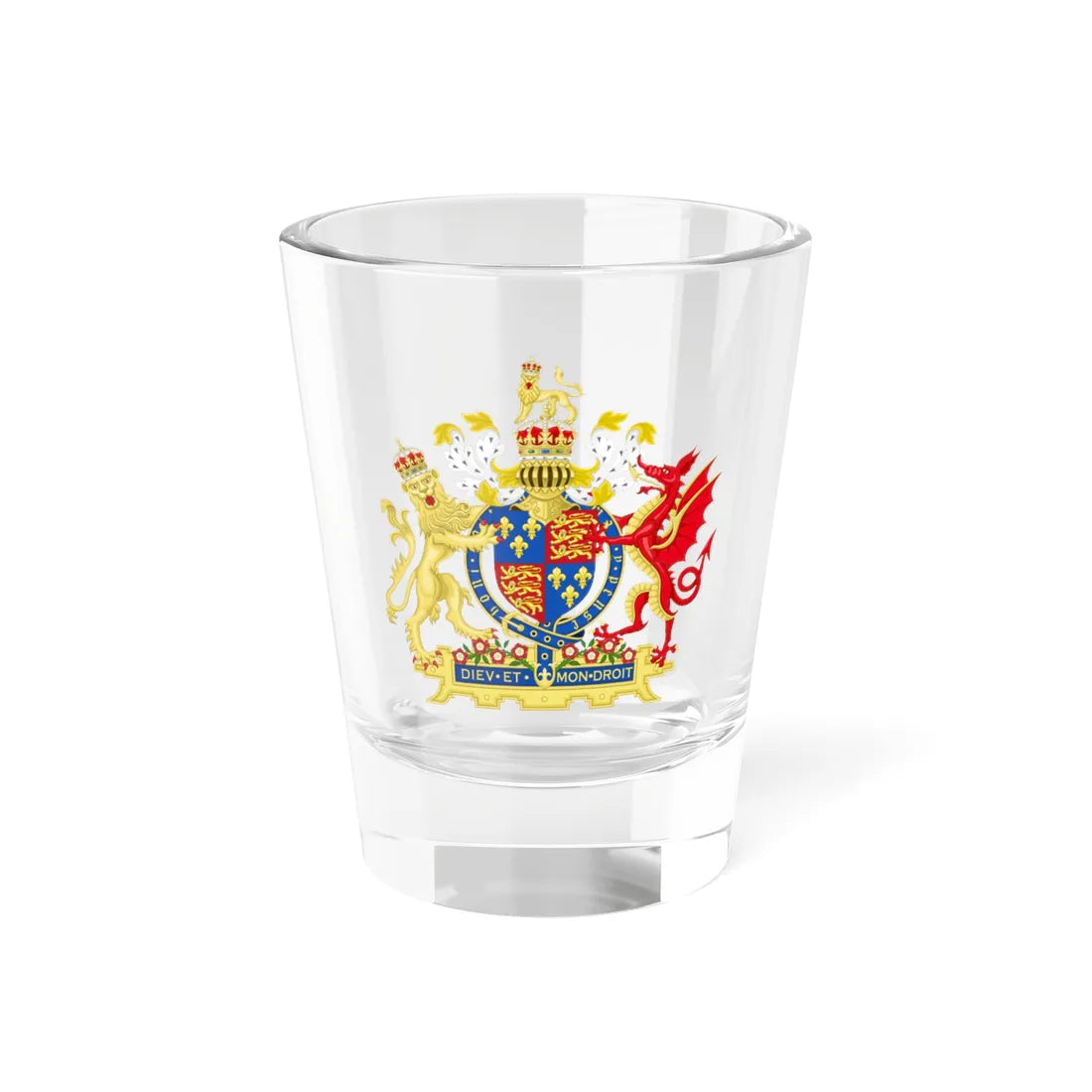 Coat of Arms of England 1509-1603 Variant (England) (Coat of Arms) Shot Glass 1.5oz 1.5oz - Go Mug Yourself