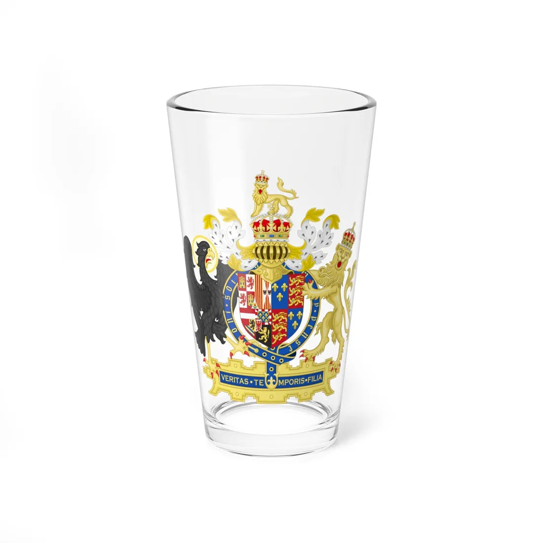 Coat of Arms of England 1554-1558 (England) (Coat of Arms) Pint Glass 16oz 16oz - Go Mug Yourself