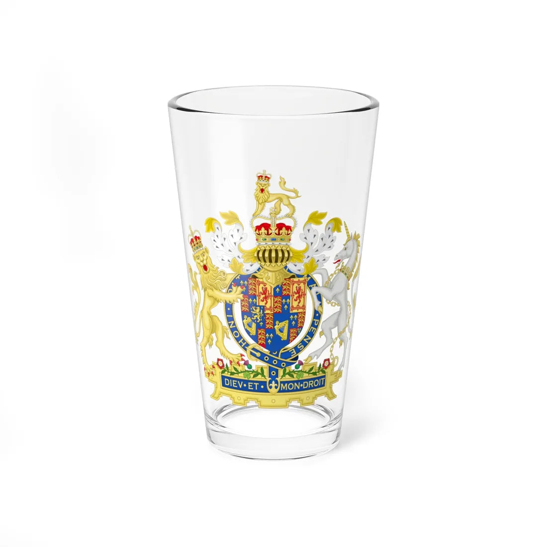Coat of arms of England 1689-1694 (England) (Coat of Arms) Pint Glass 16oz 16oz - Go Mug Yourself