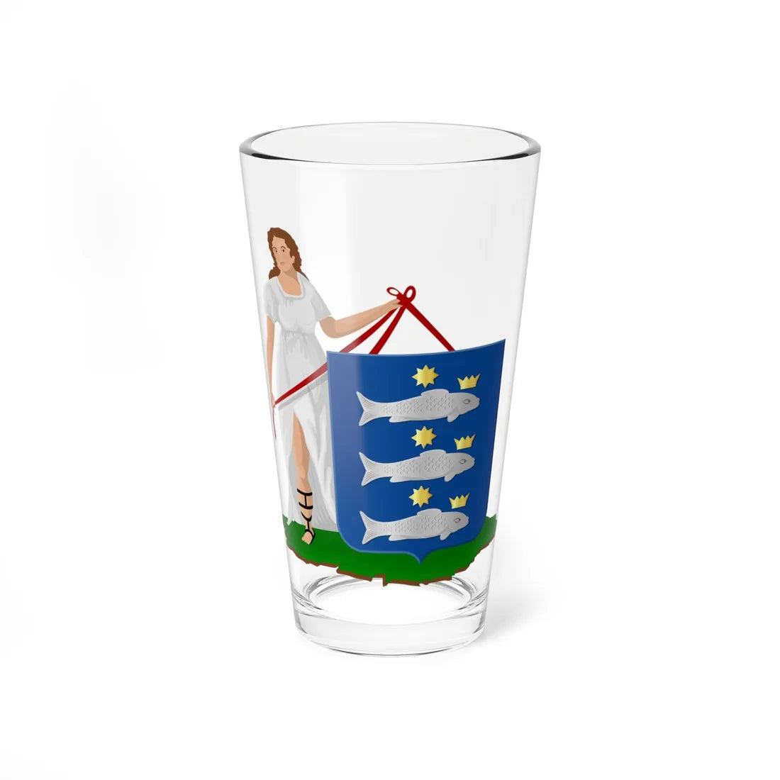 Coat of arms of Enkhuizen (Netherlands) (Coat of Arms) Pint Glass 16oz 16oz - Go Mug Yourself
