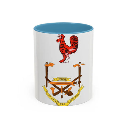 Coat of arms of Equatorial Guinea (1973-1979) - Accent Coffee Mug 11oz Light Blue - Go Mug Yourself