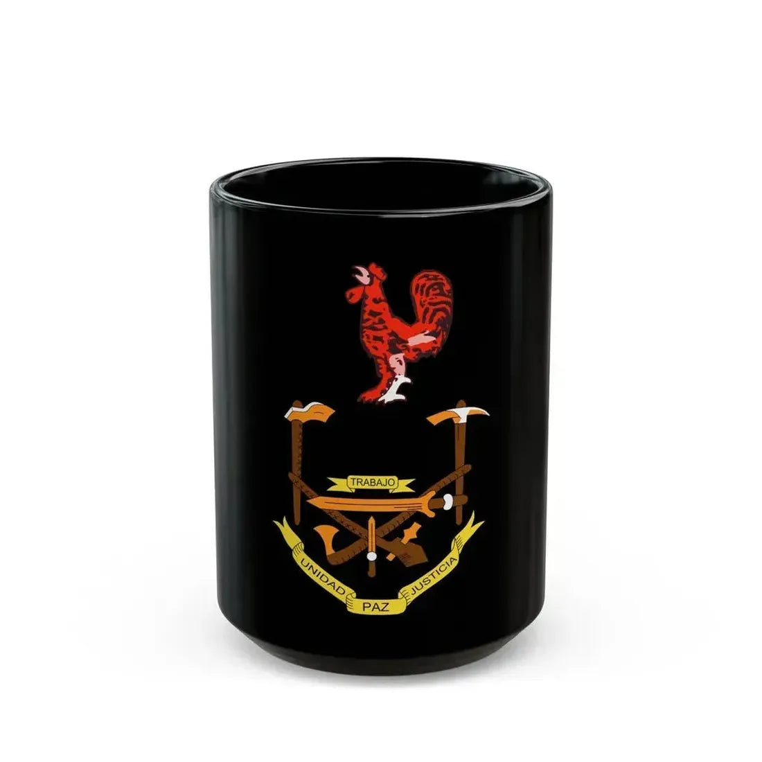 Coat of arms of Equatorial Guinea (1973-1979) - Black Coffee Mug 15oz - Go Mug Yourself