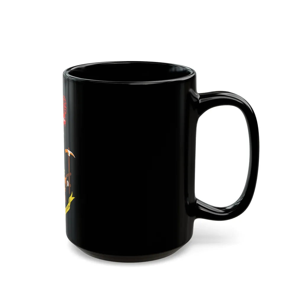 Coat of arms of Equatorial Guinea (1973-1979) - Black Coffee Mug-Go Mug Yourself