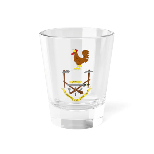 Coat of arms of Equatorial Guinea 1973-1979 (Equatorial Guinea) (Coat of Arms) Shot Glass 1.5oz 1.5oz - Go Mug Yourself