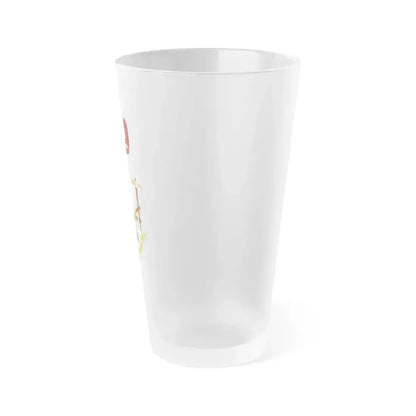 Coat of arms of Equatorial Guinea (1973-1979) - Frosted Pint Glass 16oz - Go Mug Yourself