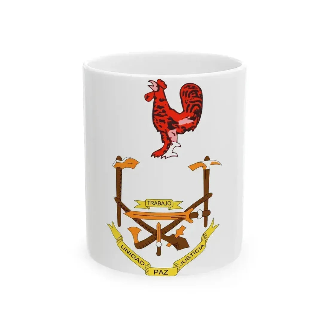 Coat of arms of Equatorial Guinea (1973-1979) - White Coffee Mug 11oz - Go Mug Yourself