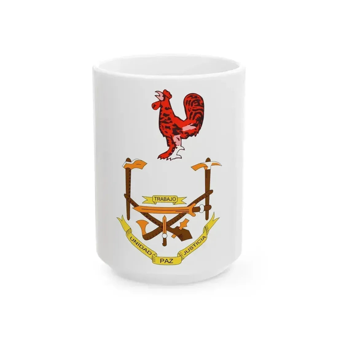 Coat of arms of Equatorial Guinea (1973-1979) - White Coffee Mug 15oz - Go Mug Yourself