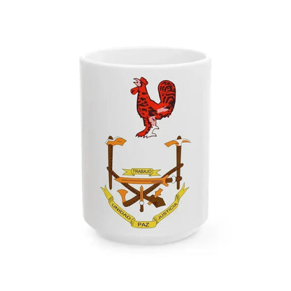 Coat of arms of Equatorial Guinea (1973-1979) - White Coffee Mug 15oz - Go Mug Yourself