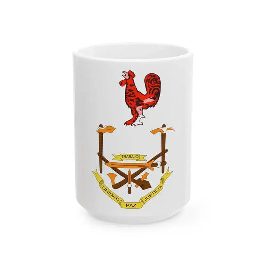 Coat of arms of Equatorial Guinea (1973-1979) - White Coffee Mug 15oz - Go Mug Yourself