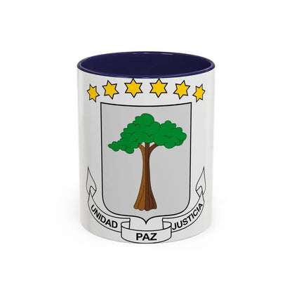 Coat of arms of Equatorial Guinea - Accent Coffee Mug 11oz Navy - Go Mug Yourself