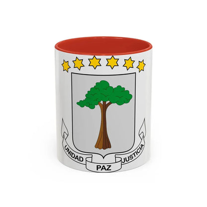 Coat of arms of Equatorial Guinea - Accent Coffee Mug 11oz Red - Go Mug Yourself