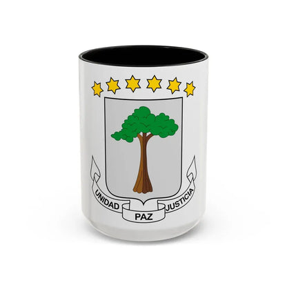 Coat of arms of Equatorial Guinea - Accent Coffee Mug 15oz Black - Go Mug Yourself