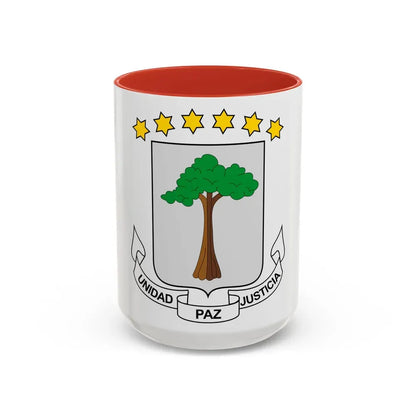 Coat of arms of Equatorial Guinea - Accent Coffee Mug 15oz Red - Go Mug Yourself