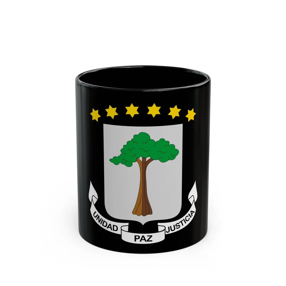 Coat of arms of Equatorial Guinea - Black Coffee Mug-11oz-Go Mug Yourself