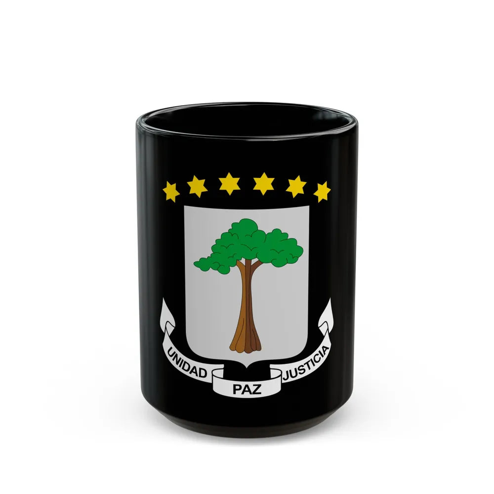 Coat of arms of Equatorial Guinea - Black Coffee Mug-15oz-Go Mug Yourself