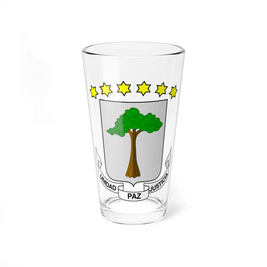 Coat of arms of Equatorial Guinea (Equatorial Guinea) (Coat of Arms) Pint Glass 16oz 16oz - Go Mug Yourself