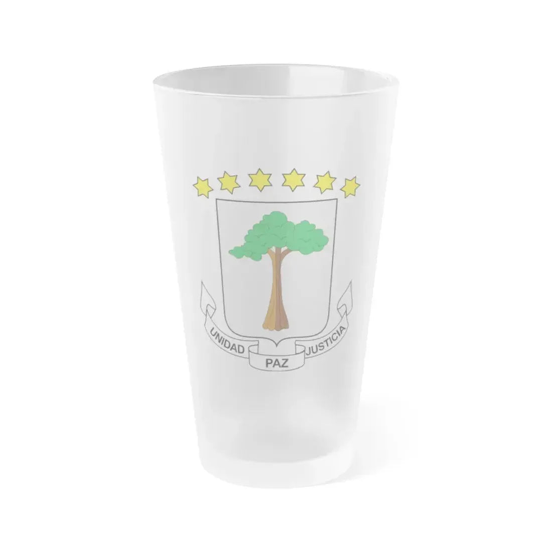Coat of arms of Equatorial Guinea - Frosted Pint Glass 16oz Default Title - Go Mug Yourself