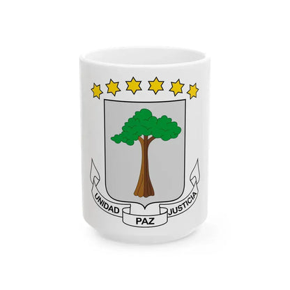 Coat of arms of Equatorial Guinea - White Coffee Mug 15oz - Go Mug Yourself