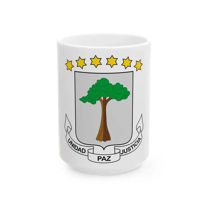Coat of arms of Equatorial Guinea - White Coffee Mug 15oz - Go Mug Yourself