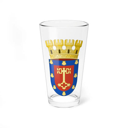 Coat of Arms of Estación Central (Chile) (Coat of Arms) Pint Glass 16oz 16oz - Go Mug Yourself