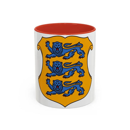 Coat of arms of Estonia 2 - Accent Coffee Mug 11oz Red - Go Mug Yourself
