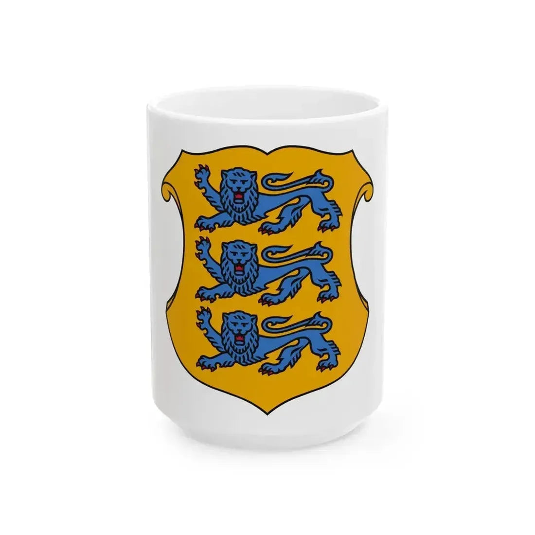 Coat of arms of Estonia 2 - White Coffee Mug 15oz - Go Mug Yourself