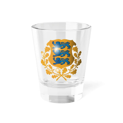 Coat of arms of Estonia 3d (Estonia) (Coat of Arms) Shot Glass 1.5oz 1.5oz - Go Mug Yourself