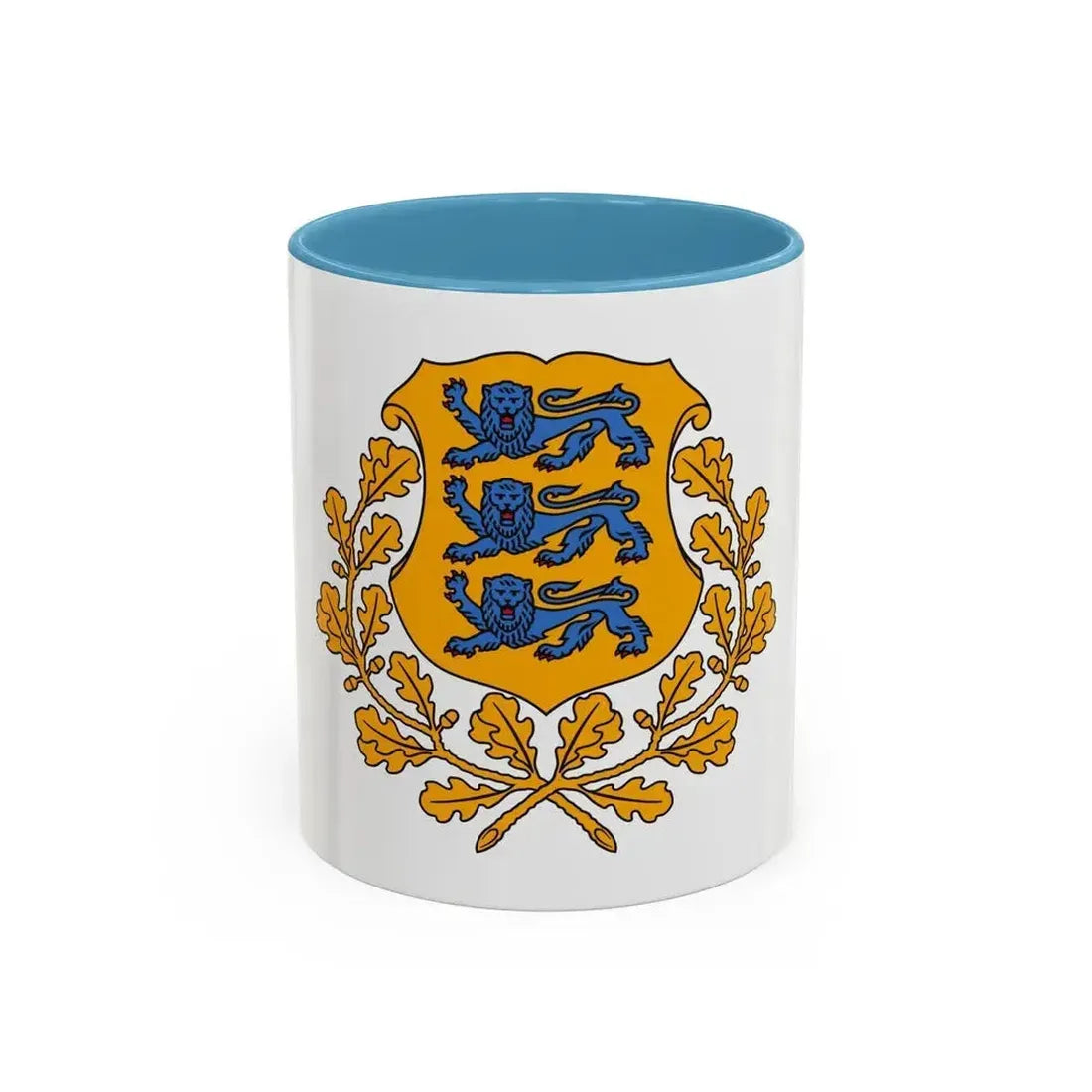 Coat of arms of Estonia - Accent Coffee Mug 11oz Light Blue - Go Mug Yourself