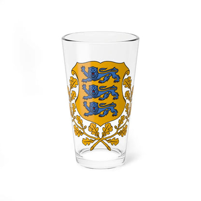 Coat of arms of Estonia (Estonia) (Coat of Arms) Pint Glass 16oz 16oz - Go Mug Yourself