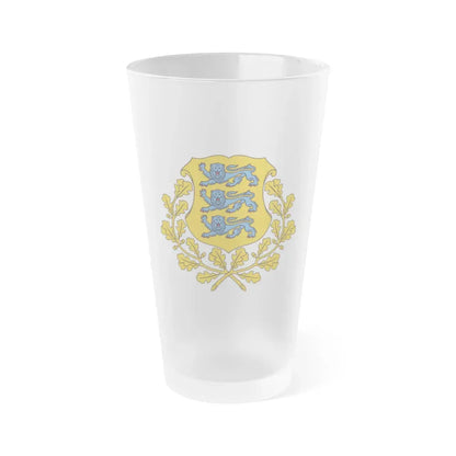 Coat of arms of Estonia - Frosted Pint Glass 16oz Default Title - Go Mug Yourself
