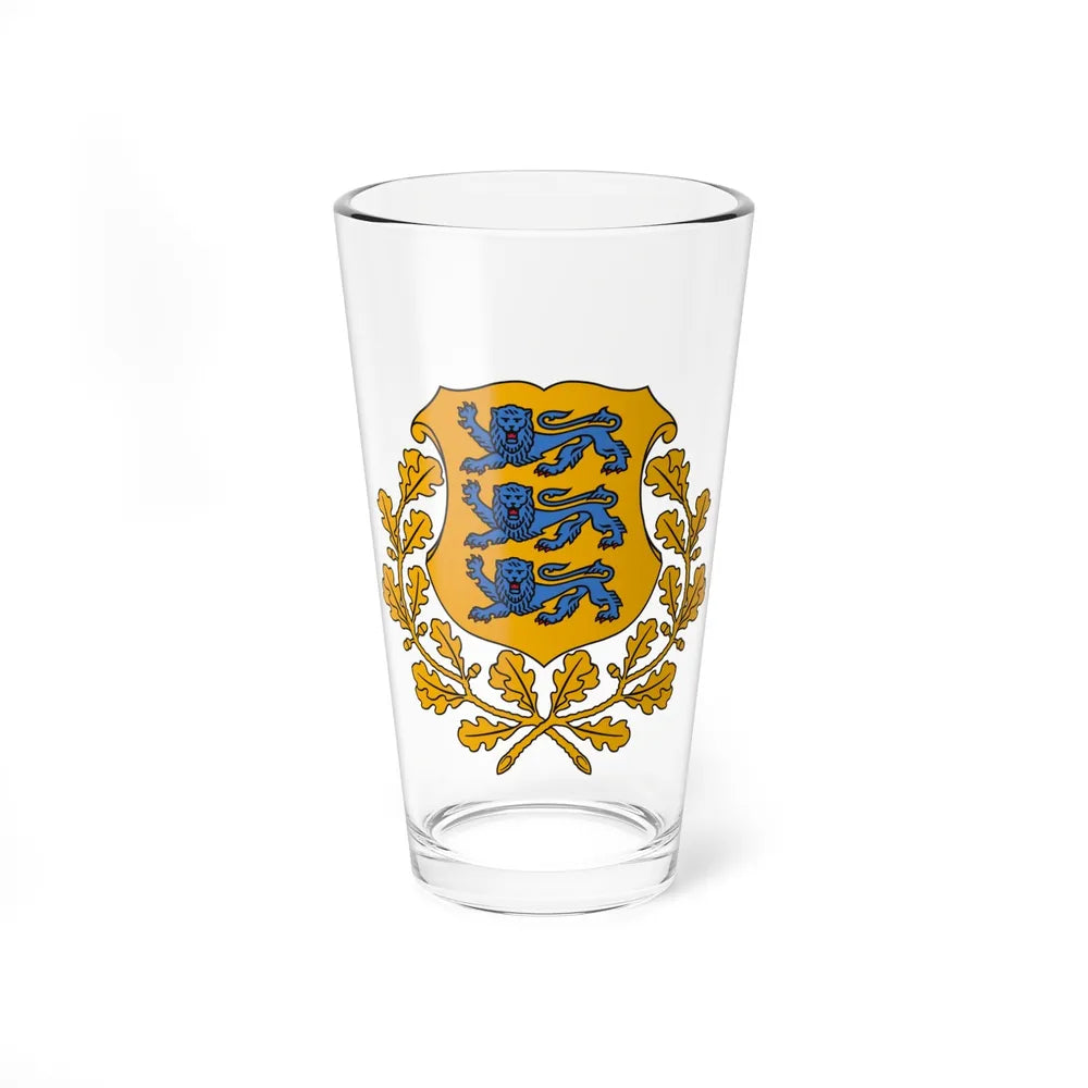 Coat of arms of Estonia - Pint Glass 16oz-16oz-Go Mug Yourself