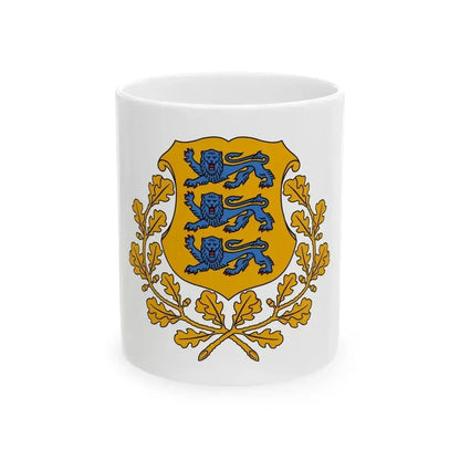 Coat of arms of Estonia - White Coffee Mug 11oz - Go Mug Yourself