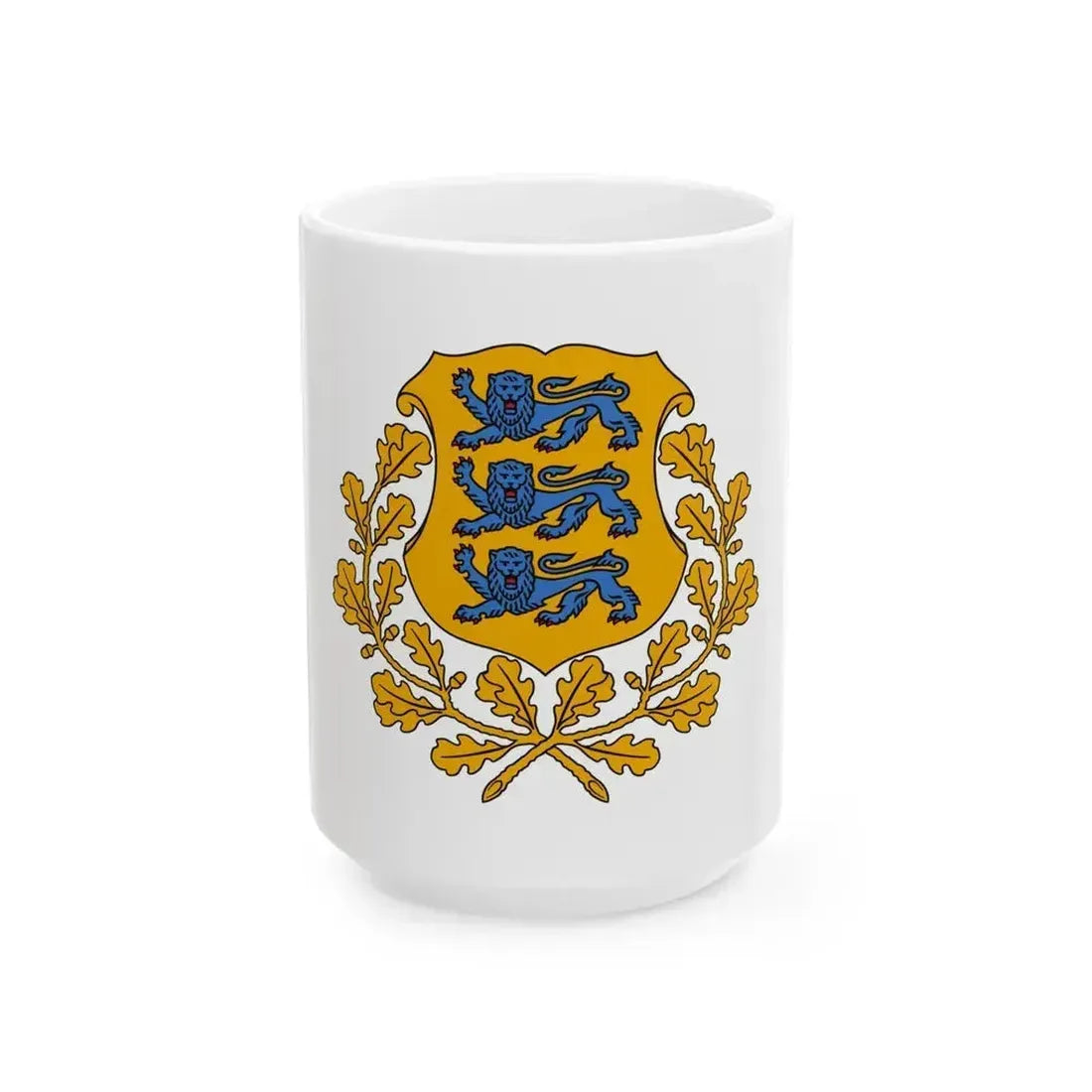 Coat of arms of Estonia - White Coffee Mug 15oz - Go Mug Yourself