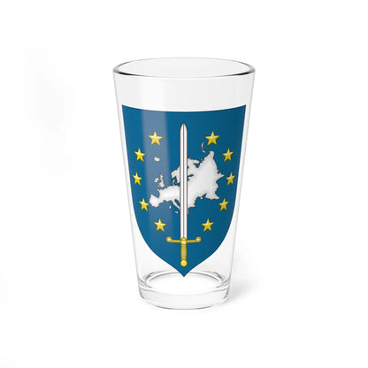 Coat of arms of Eurocorps (Germany) (Coat of Arms) Pint Glass 16oz 16oz - Go Mug Yourself