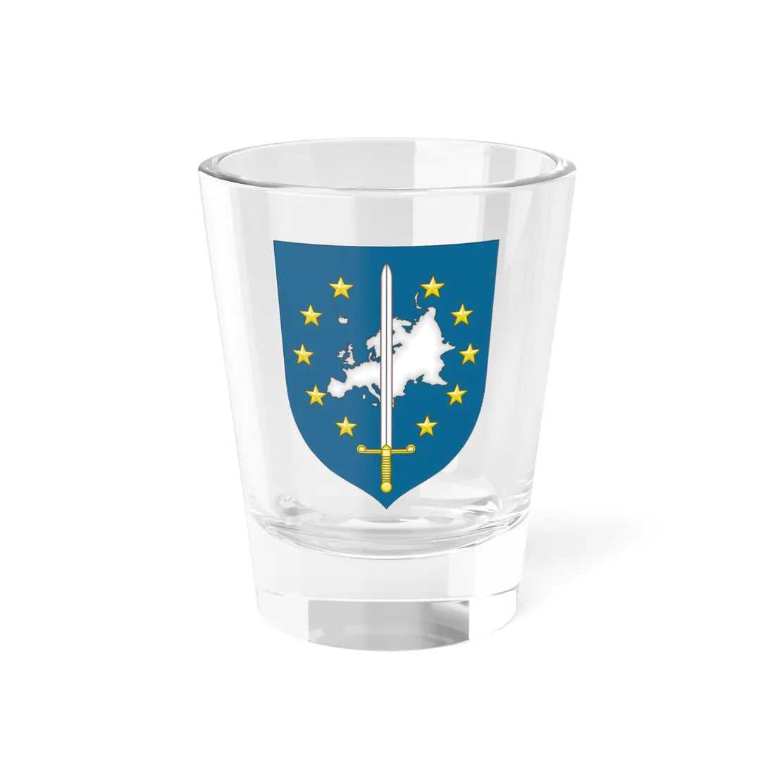 Coat of arms of Eurocorps (Germany) (Coat of Arms) Shot Glass 1.5oz 1.5oz - Go Mug Yourself
