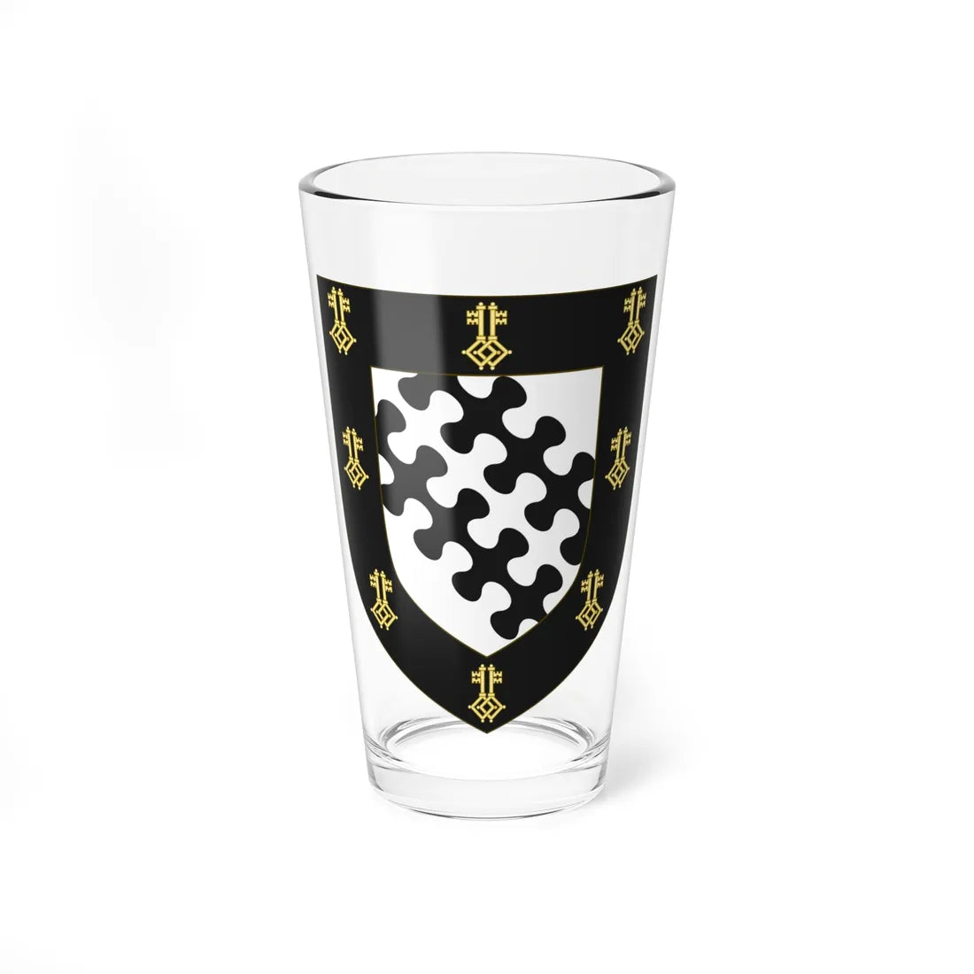 Coat of Arms of Exeter College Oxford (England) (Coat of Arms) Pint Glass 16oz 16oz - Go Mug Yourself