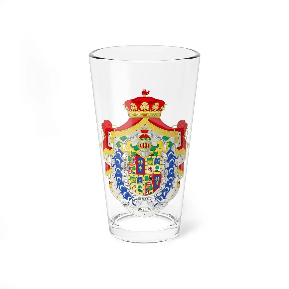 Coat of Arms of Felipe Juan Froilán of Marichalar Grandee of Spain (Spain) (Coat of Arms) Pint Glass 16oz 16oz - Go Mug Yourself