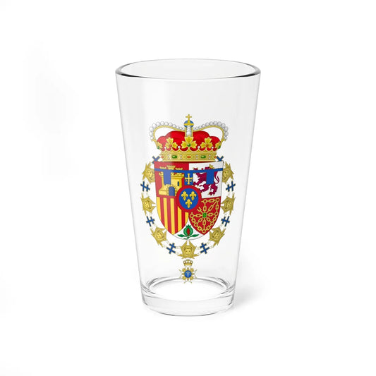 Coat of arms of Felipe of Spain Order of the Seraphim (Sweden) (Coat of Arms) Pint Glass 16oz 16oz - Go Mug Yourself